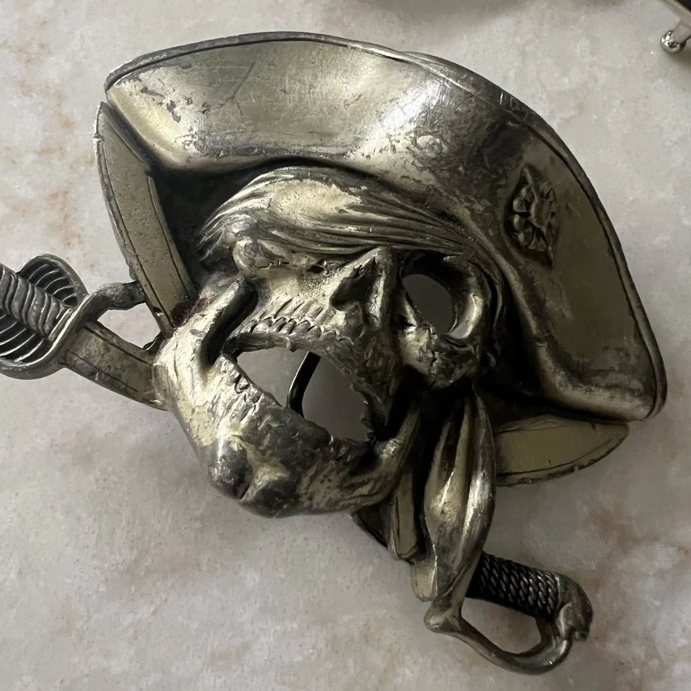 Silver Rhinestone Belt Buckles Set - Picture 3 of 6